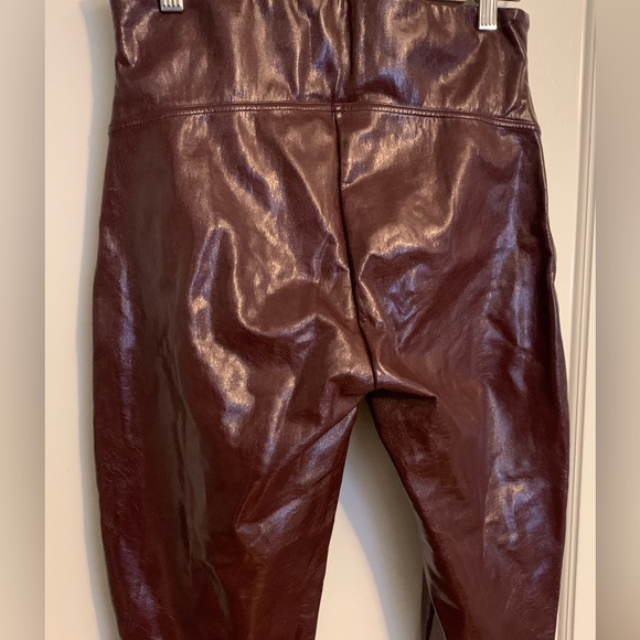 Spanx Ruby Faux Patent Leather Leggings, Womens Size Large - Picture 8 of 12